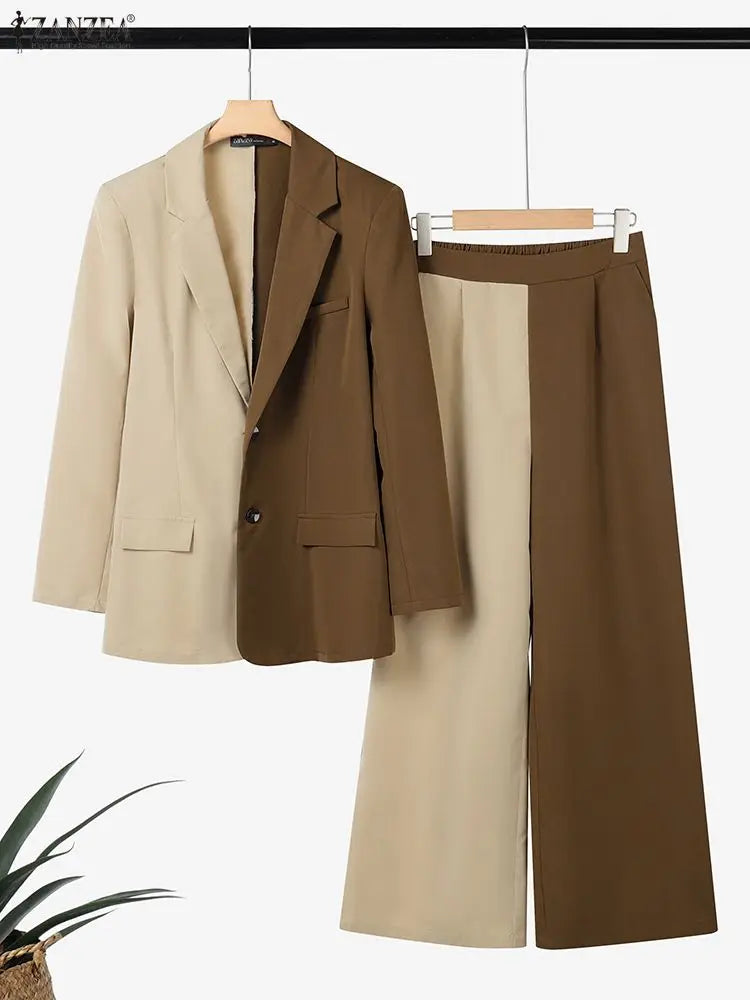 Garnitur damski 2-częściowy – fashion, ZANZEA 2026 — Marynarki — EldoradoShop