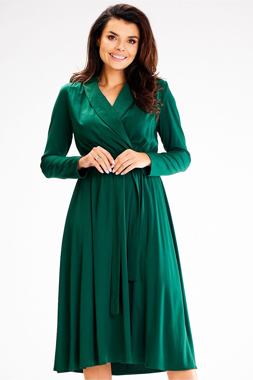  Sukienka Model A604 Bottle Green - awama 