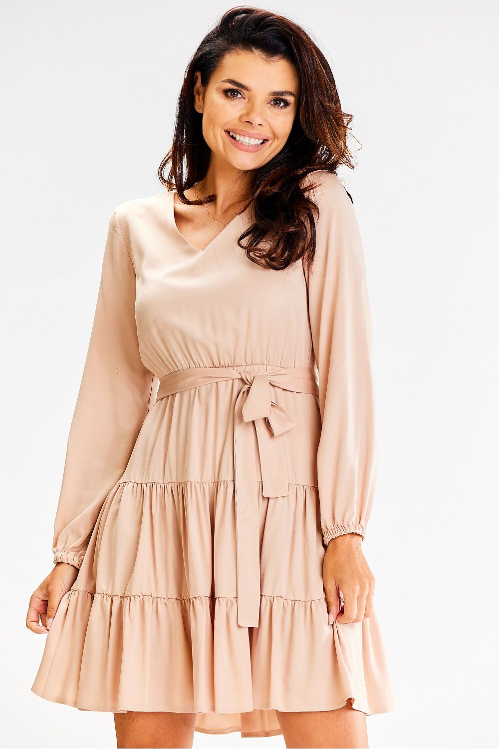  Sukienka Model A603 Beige - awama 