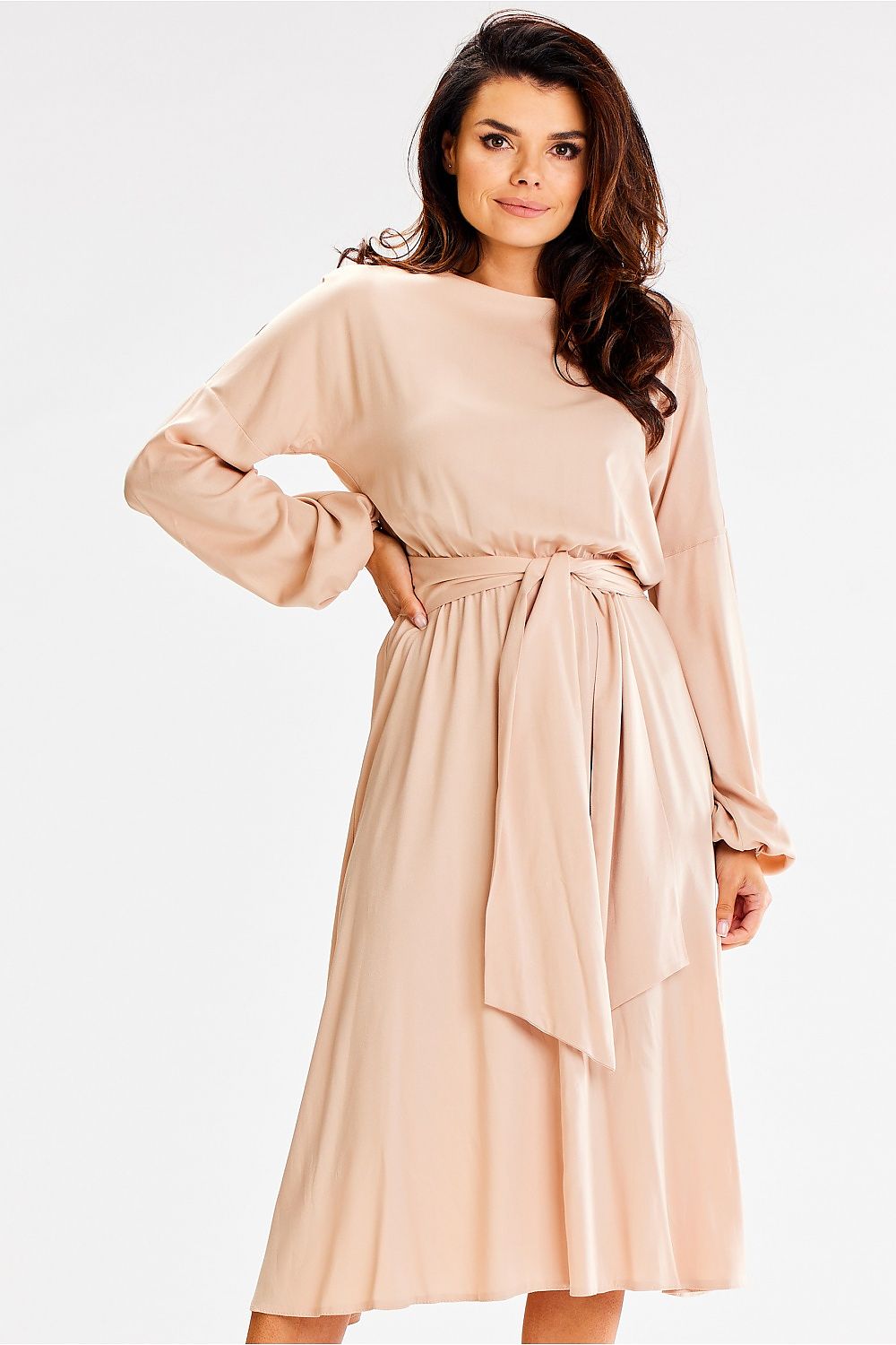  Sukienka Model A602 Beige - awama 
