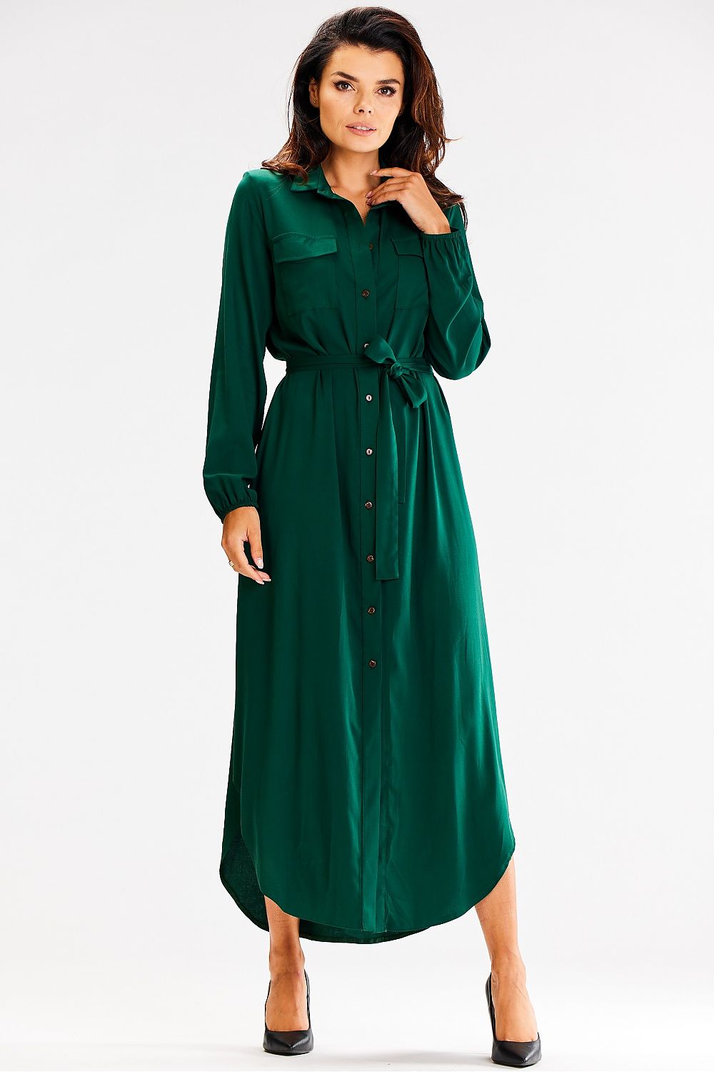  Sukienka Model A601 Bottle Green - awama 
