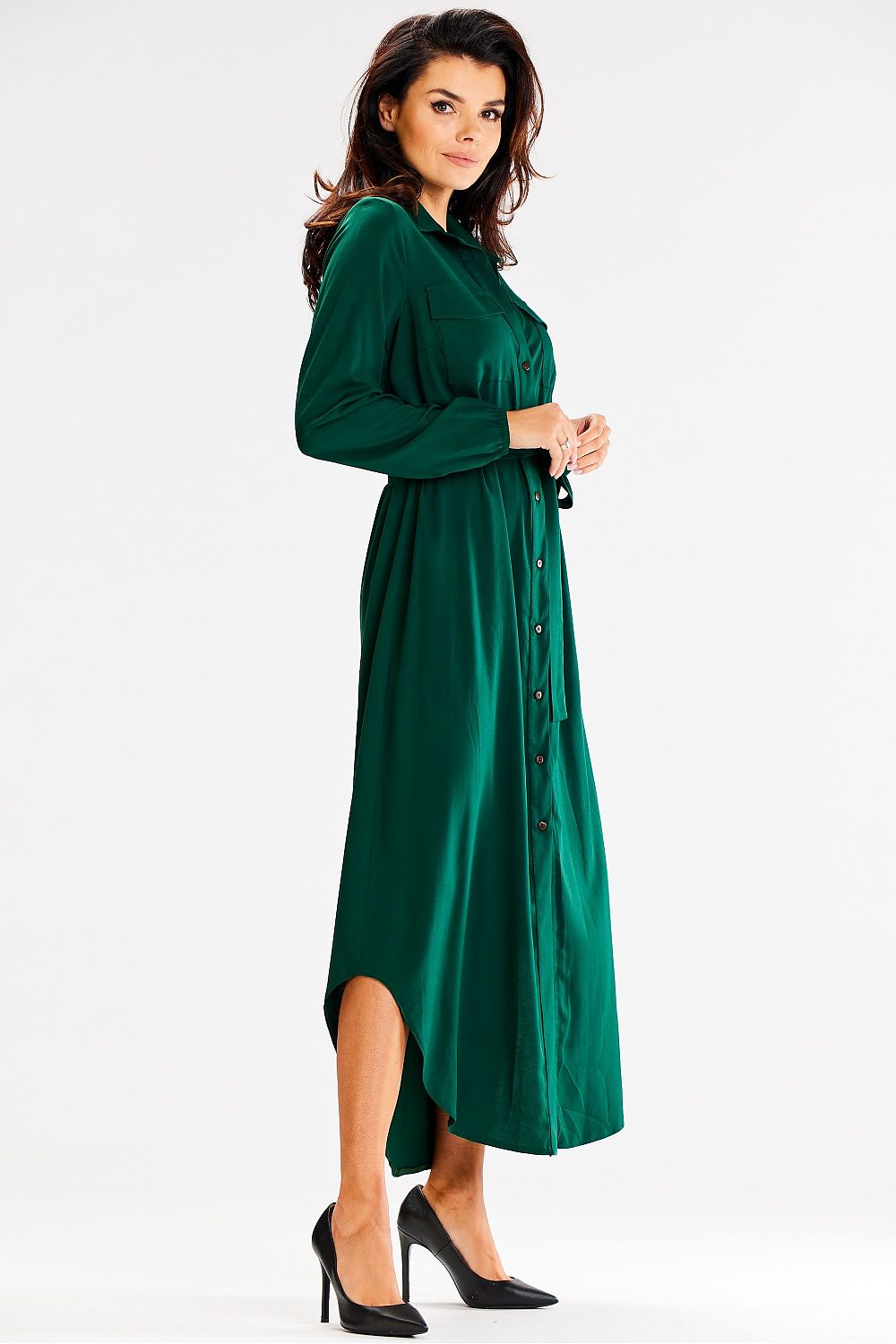  Sukienka Model A601 Bottle Green - awama 