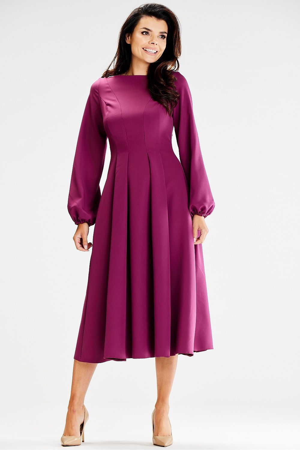 Sukienka Model A595 Plum - awama 