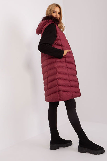   Kamizelka Model RV-KZ-008.00P Bordo - Rue Paris 