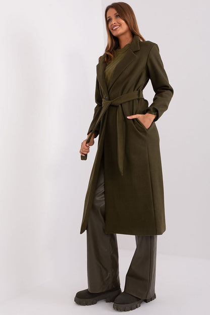   Płaszcz Damski Model TW-PL-BI-5312-1.31 Khaki - Och Bella 