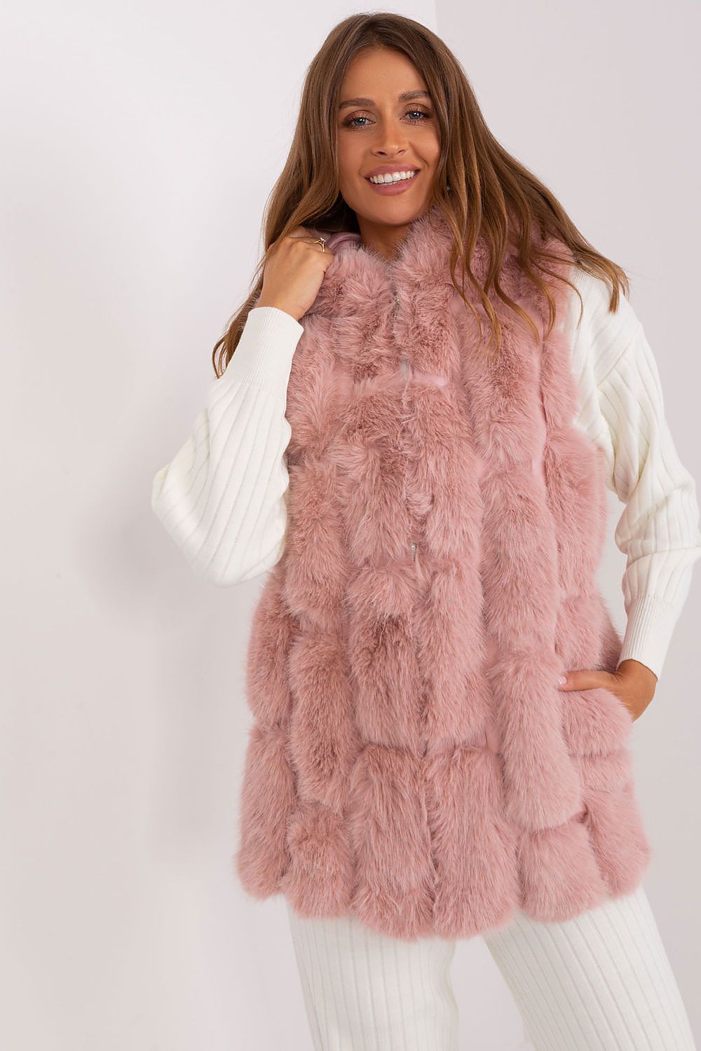   Kamizelka Model AT-KZ-2379.96P Light Pink - AT 