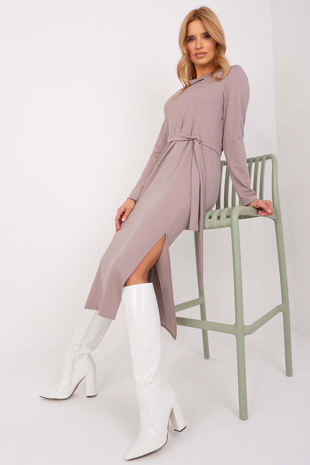  Sukienka Model LK-SK-509447.75P Dark Beige - Lakerta 