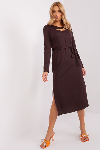  Sukienka Model LK-SK-509447.75P Dark Brown - Lakerta 
