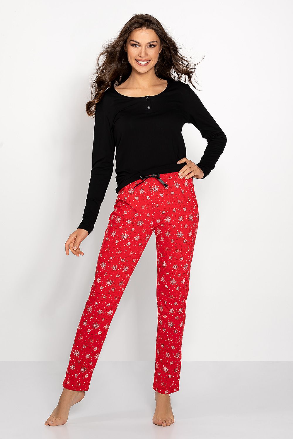  Piżama Damska Model Christmas Time 217701 Red - Momenti Per Me 