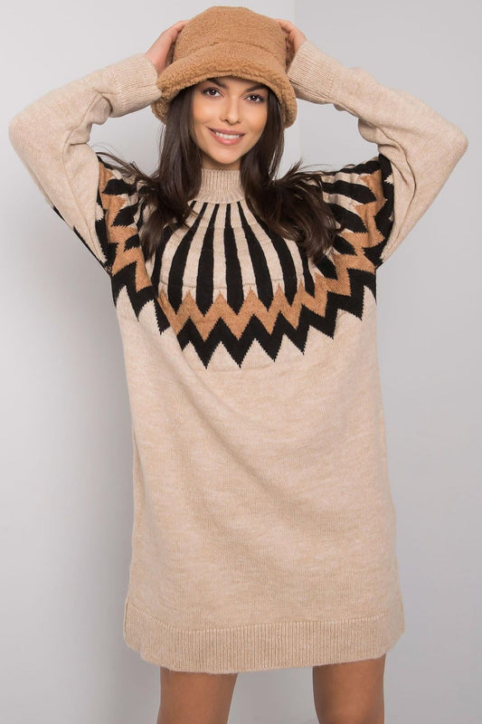  Sukienka Model LC-SK-0098.37X Beige - Rue Paris 