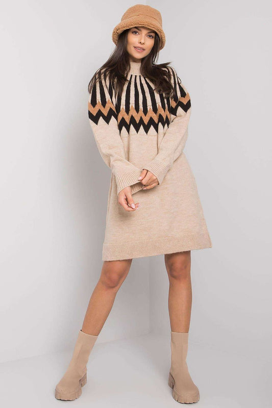  Sukienka Model LC-SK-0098.37X Beige - Rue Paris 