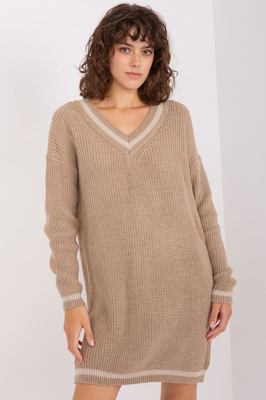  Sukienka Model BA-SK-8023-1.29X Dark Beige - Badu 