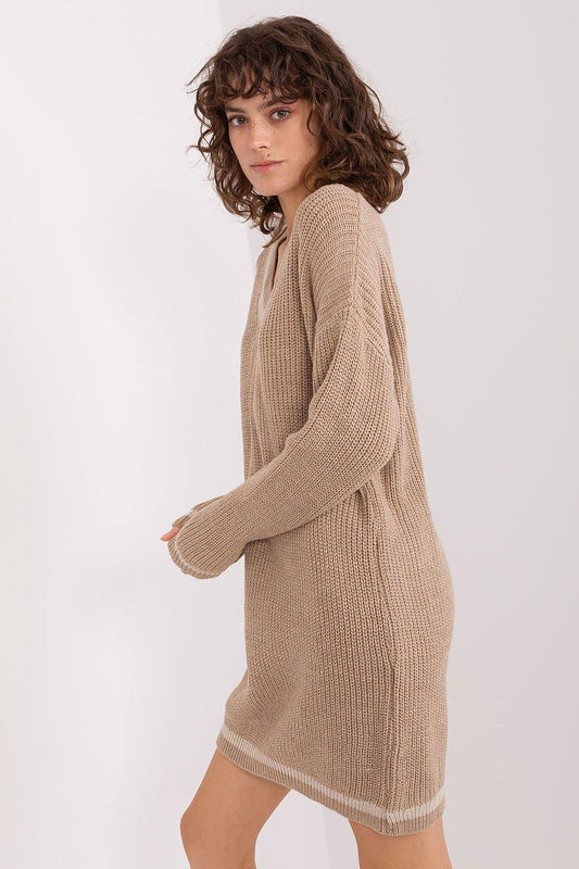 Sukienka Model BA-SK-8023-1.29X Dark Beige - Badu 