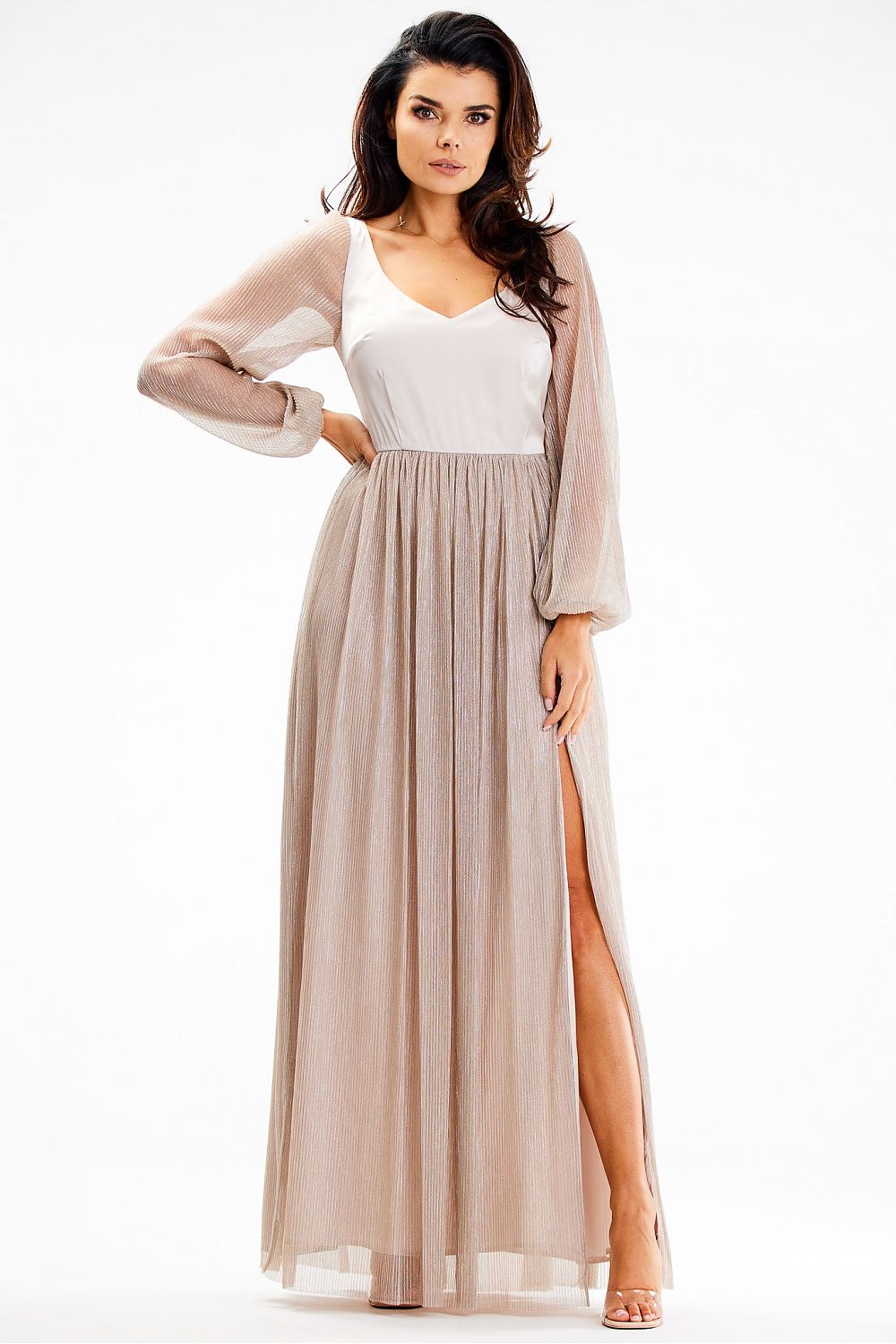  Sukienka Model A626 Beige - awama 