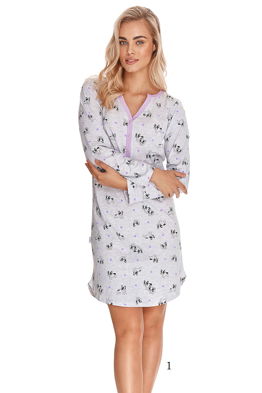  Koszulka nocna Koszula Nocna Model Livia 2574 kolor 01 Grey - Taro 