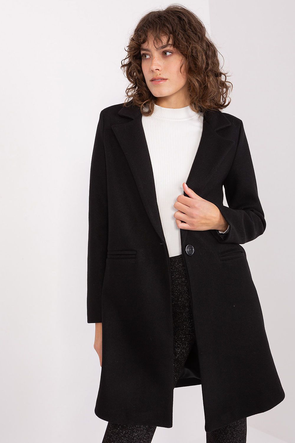   Płaszcz Damski Model TW-PL-BI-23314.00P Black - Och Bella 