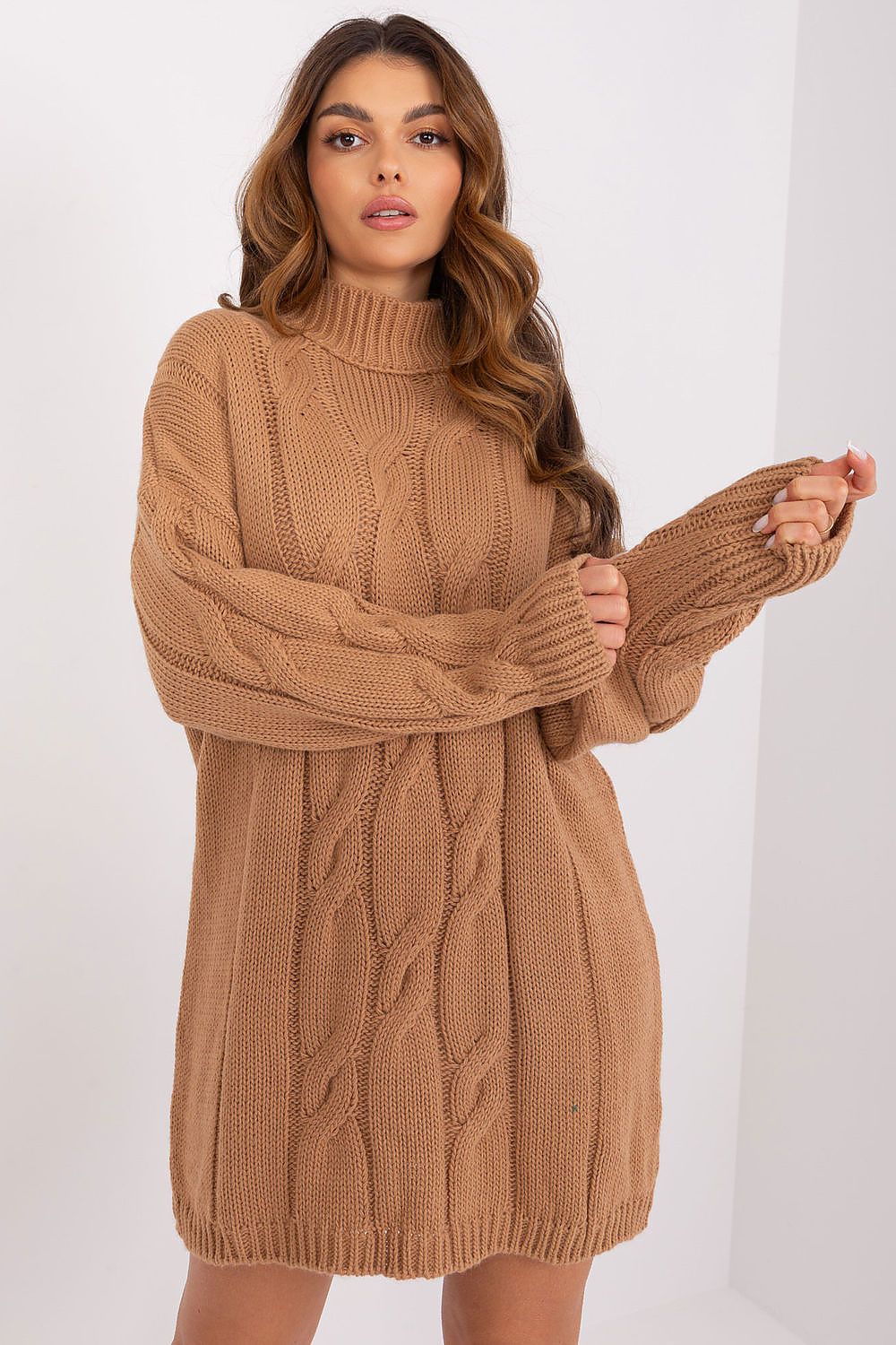 Sukienka Model LC-SK-1561.72P Camel - Rue Paris 