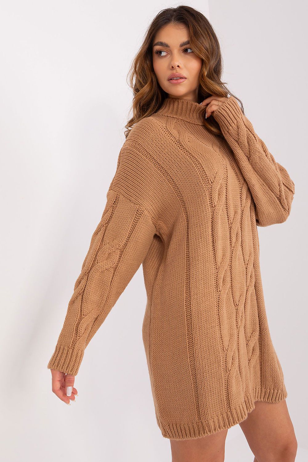  Sukienka Model LC-SK-1561.72P Camel - Rue Paris 