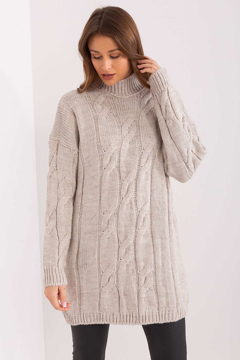  Sukienka Model LC-SK-1561.72P Beige - Rue Paris 