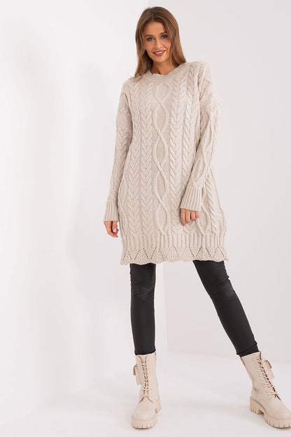  Sukienka Model LC-SK-8012-2.25P Light Beige - Rue Paris 