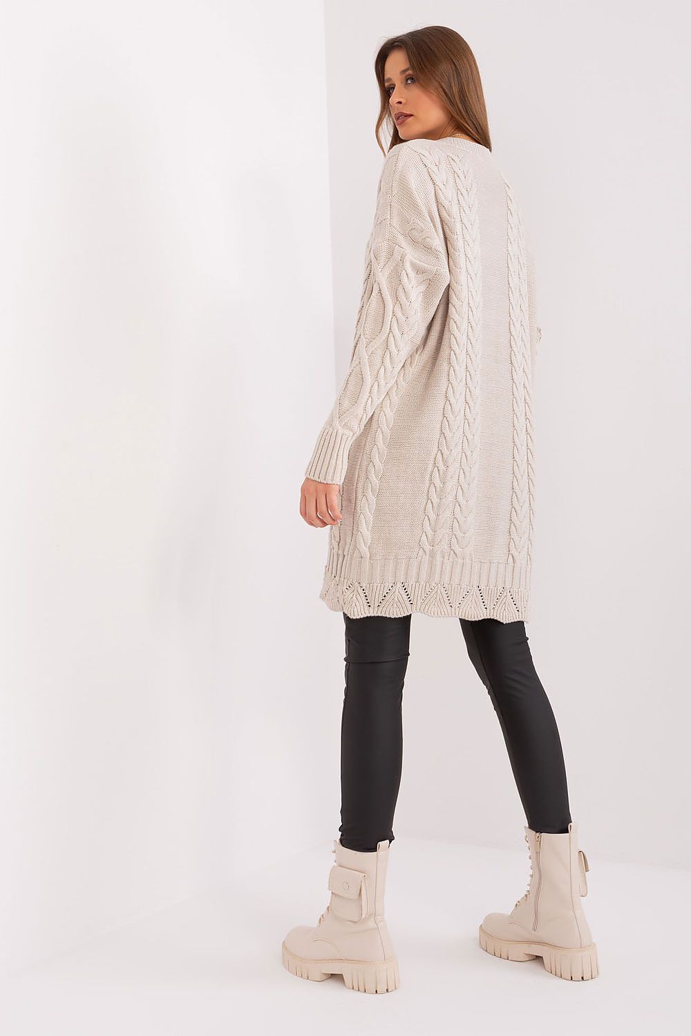 Sukienka Model LC-SK-8012-2.25P Light Beige - Rue Paris 