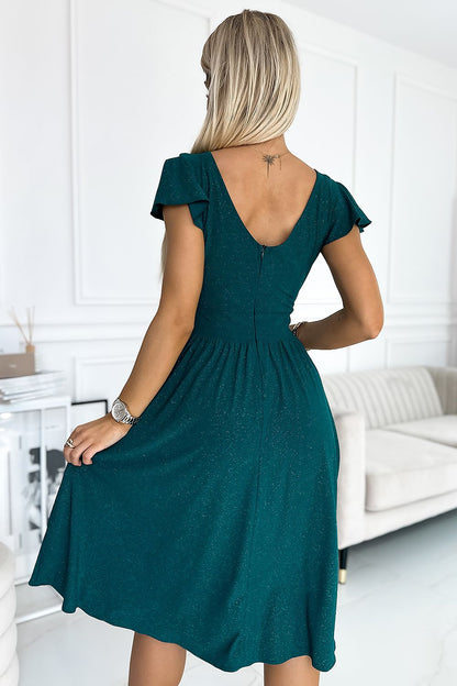  Sukienka Model Matilde 425-6 Green Brokat - Numoco 