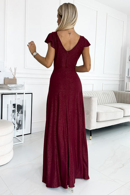  Sukienka Model Crystal 411-8 Bordo - Numoco 