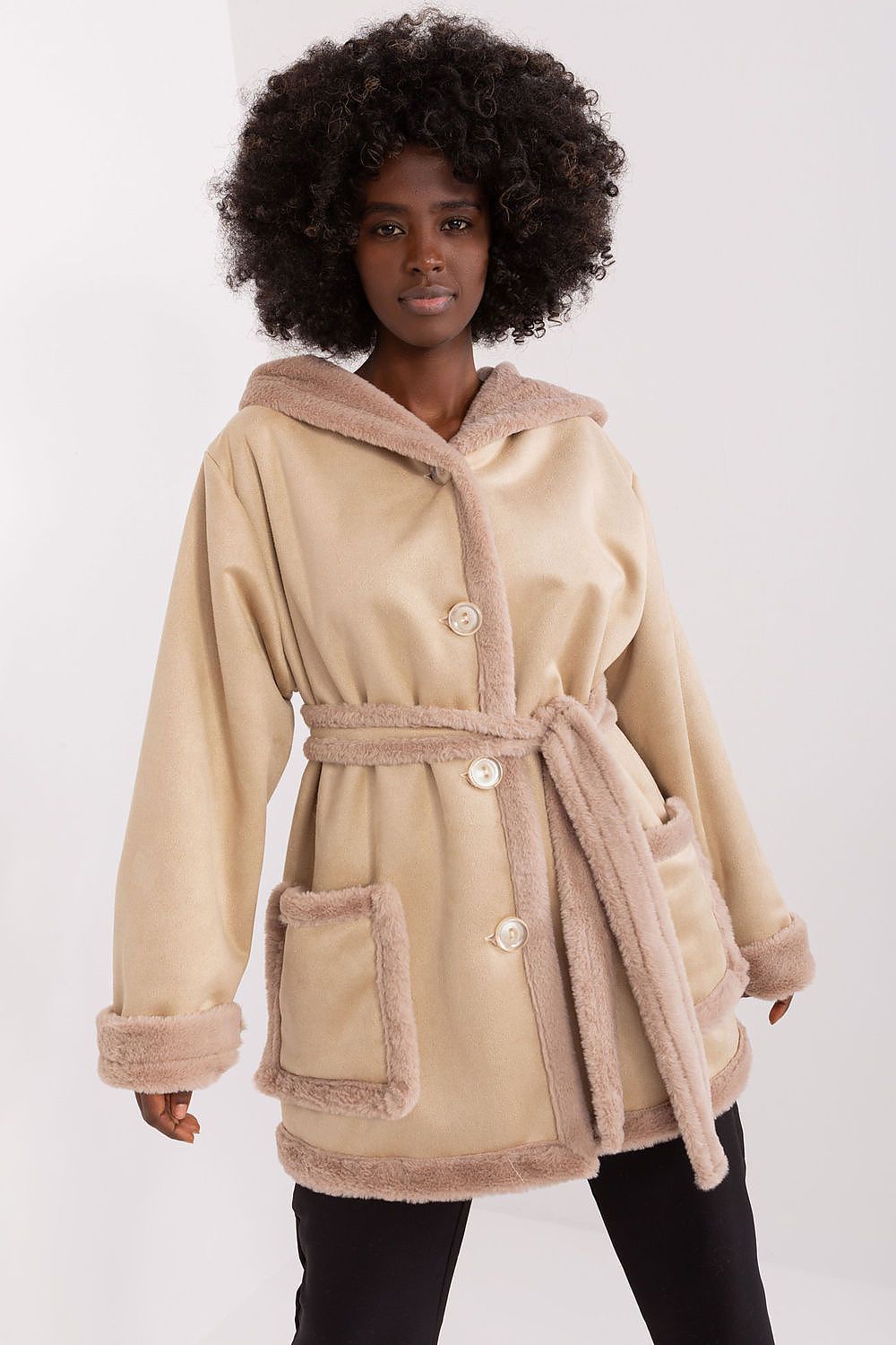   Płaszcz Damski Model LK-KR-509459.96P Beige - Lakerta 