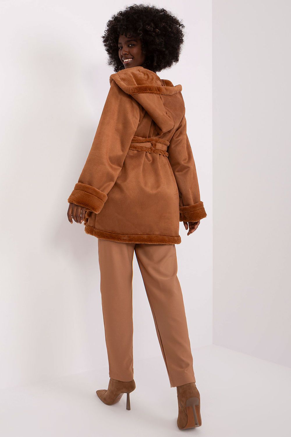   Płaszcz Damski Model LK-KR-509459.96P Light Brown - Lakerta 