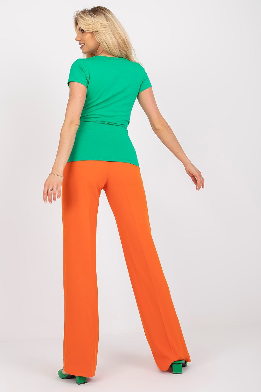   Bluzka Model RV-TS-5636.03X Green - Rue Paris 