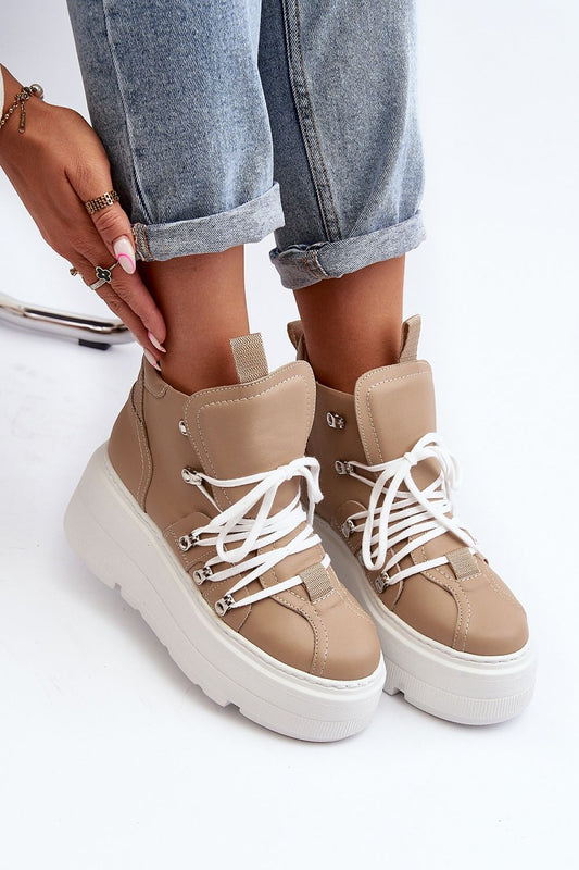   Buty Sportowe Model Zazoo 3416 Beige - Step in style 