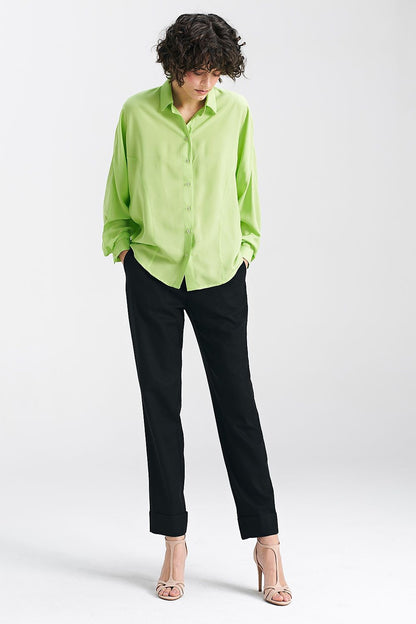   Bluzka oversize fason nietoperz B158 Limonka - Nife 