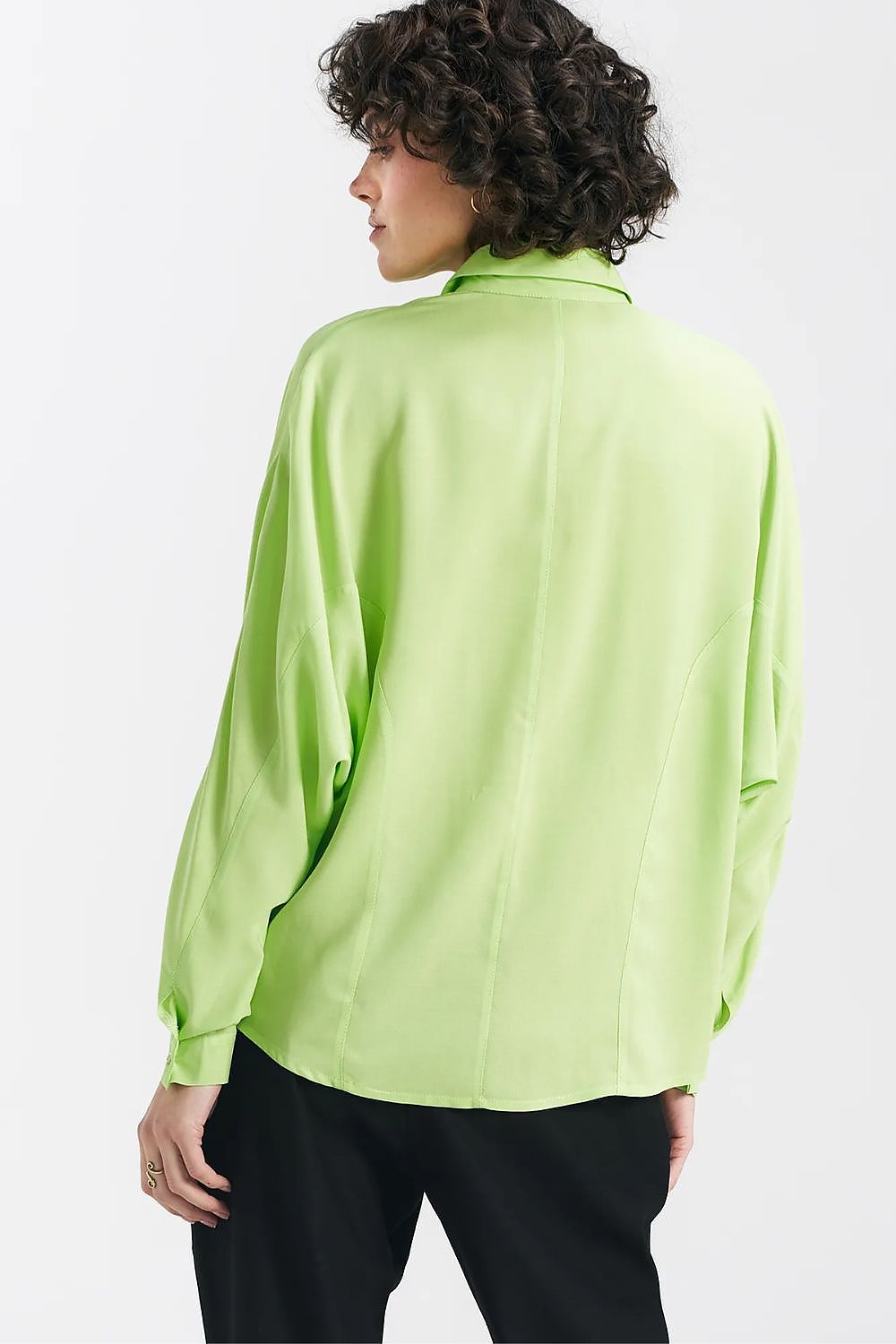   Bluzka oversize fason nietoperz B158 Limonka - Nife 