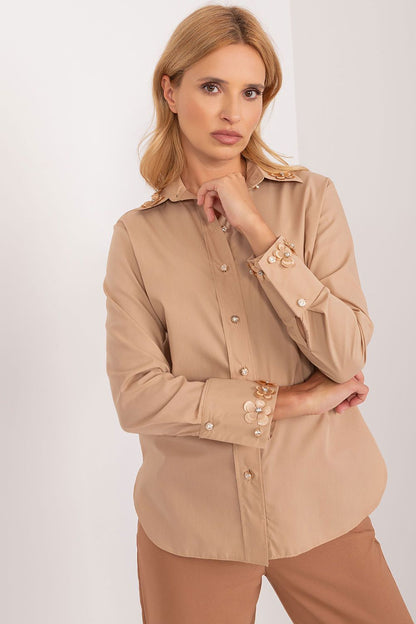  Koszula Damska Model LK-KS-509574.71 Dark Beige - Lakerta 
