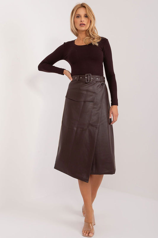  Spódnica Model EM-SD-B9326.64 Dark Brown - Factory Price 