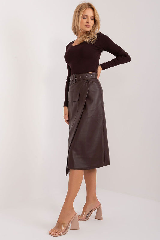  Spódnica Model EM-SD-B9326.64 Dark Brown - Factory Price 