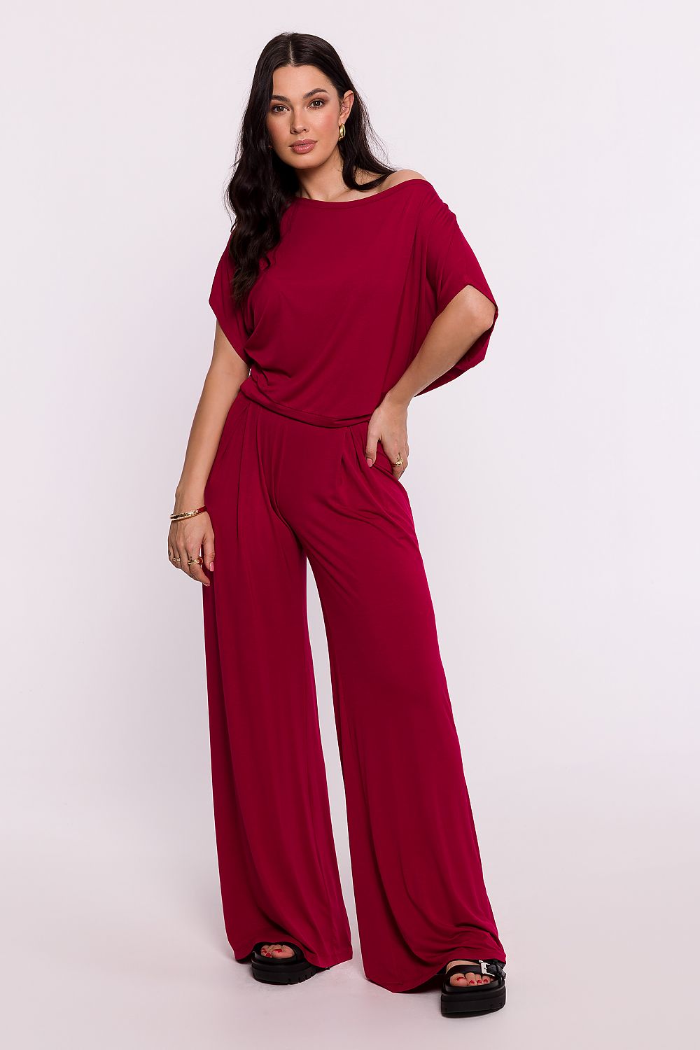   Bluzka Model B287 Bordo - BeWear 
