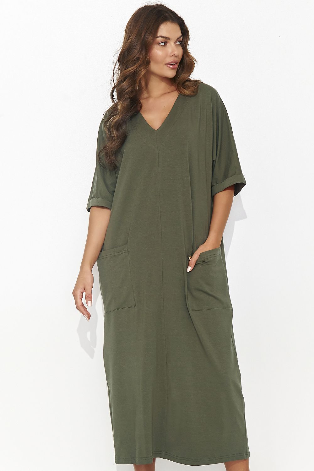  Sukienka Model NU473 Khaki - Numinou 