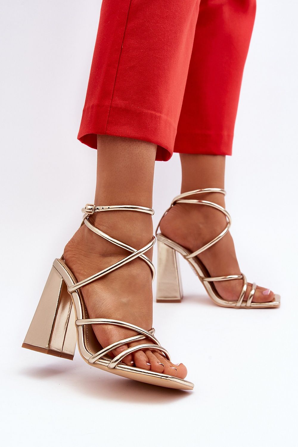  Sandały Model Josette FY2125-3 Gold - Step in style 