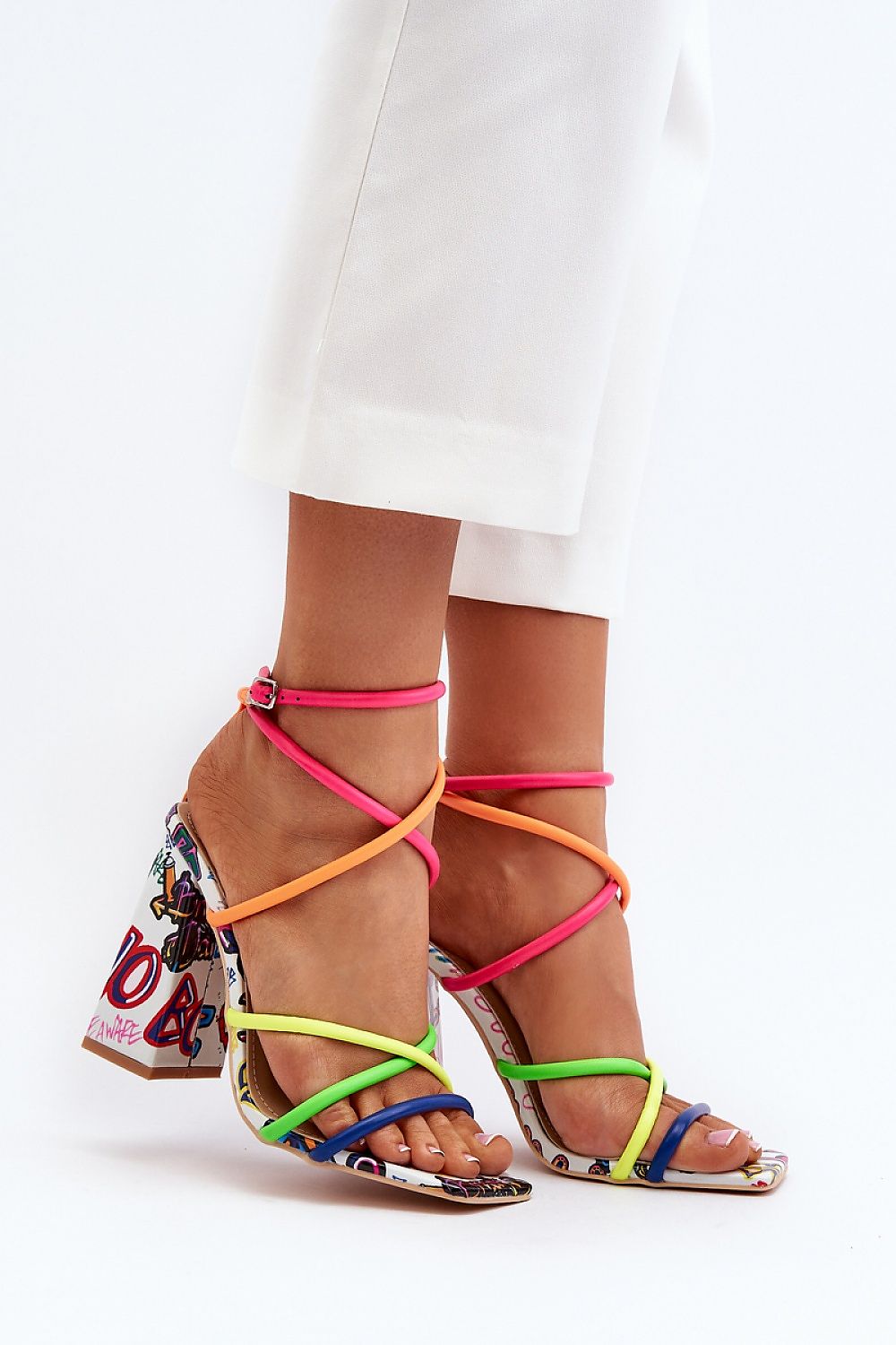  Sandały Model Josette FY2125-3 Multicolor/White - Step in style 
