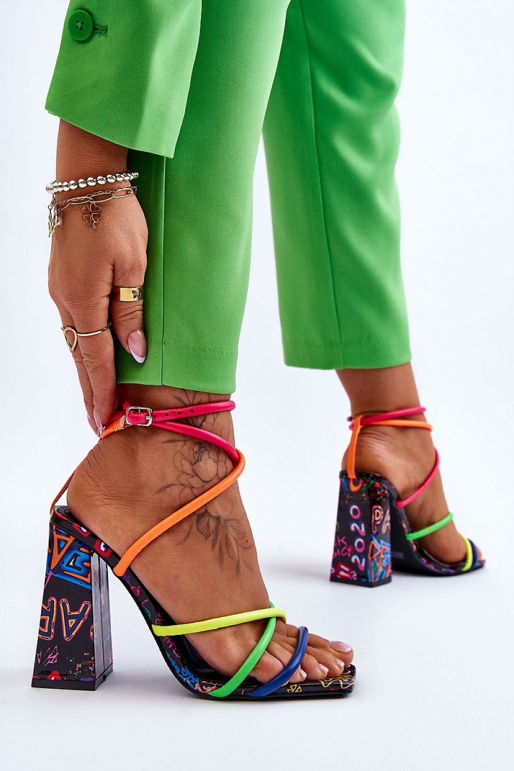  Sandały Model Josette FY2125-3 Multicolor Black - Step in style 