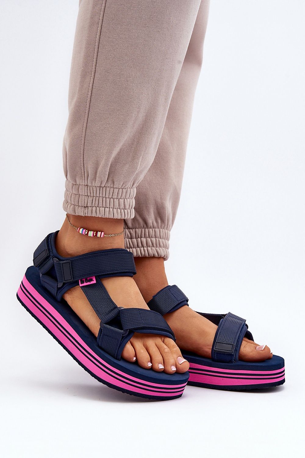  Sandały Model Lee Cooper LCW-24-05-2754L Navy/Fuksja - Step in style 