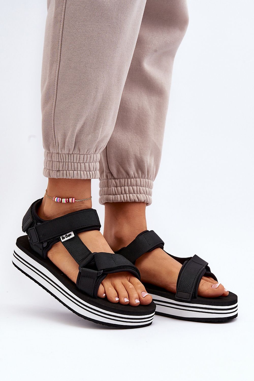  Sandały Model Lee Cooper LCW-24-05-2753 Black/White - Step in style 