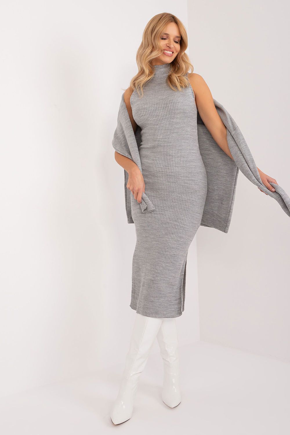  Sukienka Komplet Model BA-KMPL-1490.52 Grey - Badu 