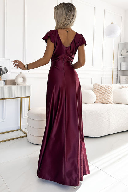  Sukienka Model Crystal 411-10 Bordo - Numoco 