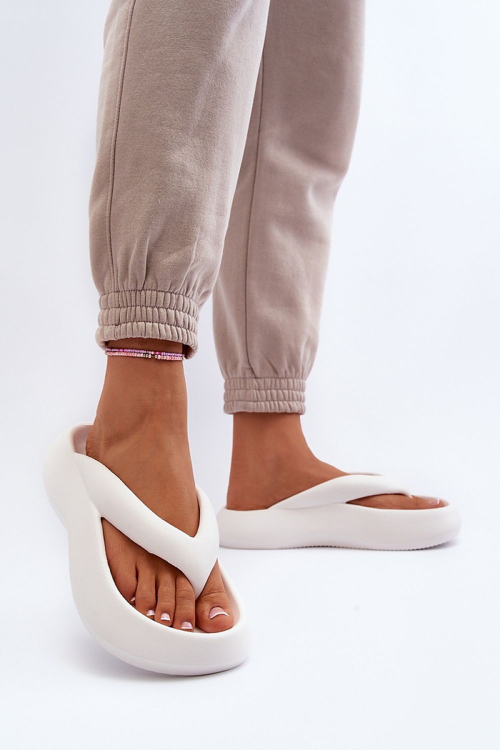  Sandał Japonki Model Roux SS-125 White - Step in style 