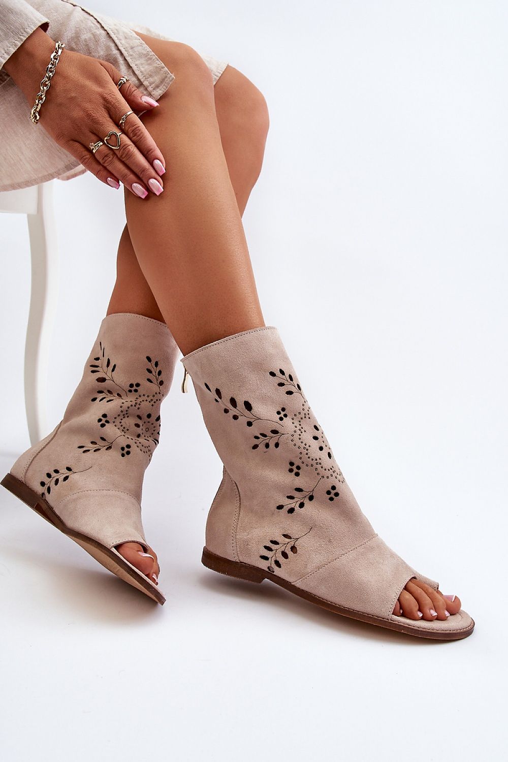  Sandały Model Zazoo 3437 Beige - Step in style 