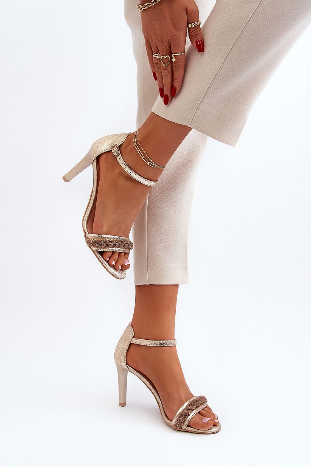 Sandały Model Zazoo 3328/2 Gold - Step in style 
