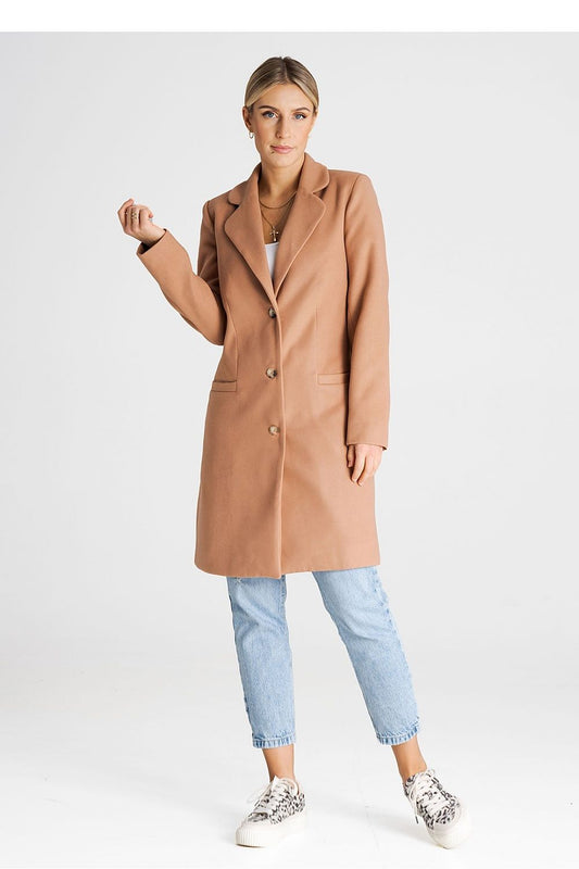   Płaszcz Damski Model M989 Beige - Figl 