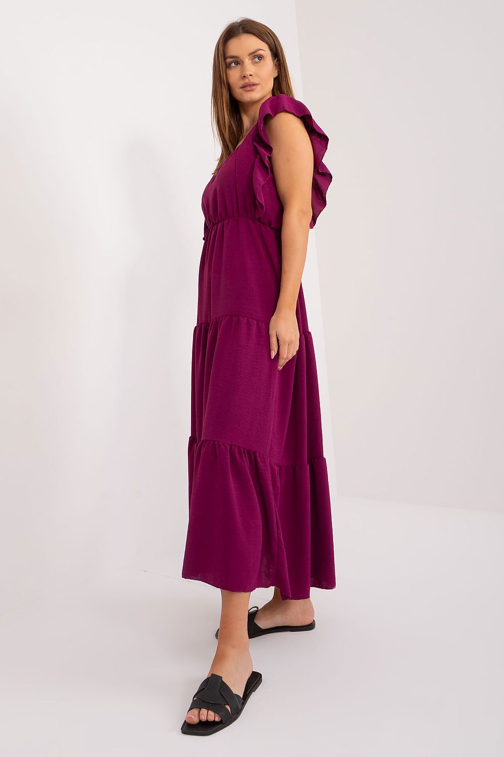  Sukienka Model DHJ-SK-8352.04 Dark Violet - Italy Moda 
